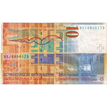 Švýcarsko, 
  
  10 Franken, 
  
  KM: 66a