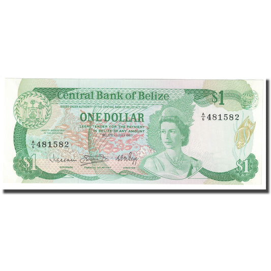 Bankovka, 
  
  Belize, 
  
  1 dolar
