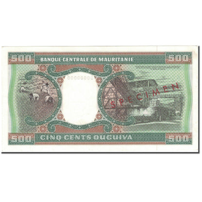 Bankovka, 
  
  Mauretánie, 
  
  500 Ouguiya