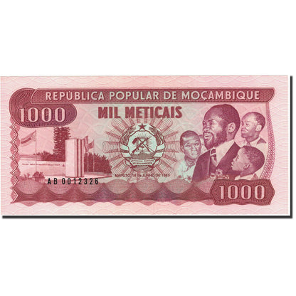 Bankovka, 
  
  Mosambik, 
  
  1000 Meticais