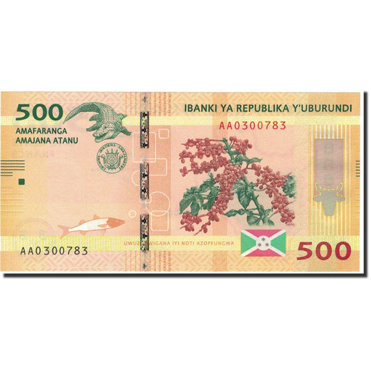 Bankovka, 
  
  Burundi, 
  
  500 franků