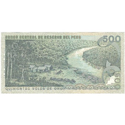 Bankovka, 
  
  Peru, 
  
  500 Soles De Oro