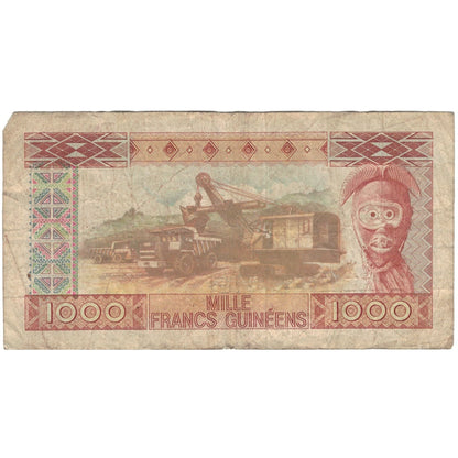 Bankovka, 
  
  Guinea, 
  
  1000 franků