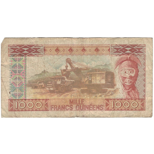 Bankovka, 
  
  Guinea, 
  
  1000 franků