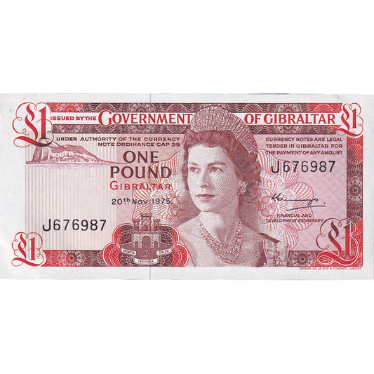 Bankovka, 
  
  Gibraltar, 
  
  1 libra